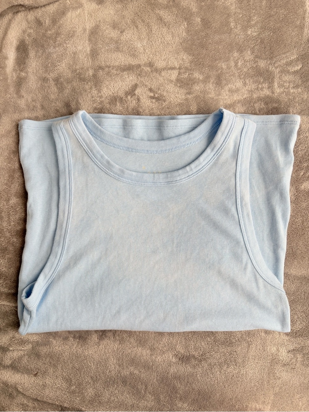 a new day Sky Blue Ribbed Crewneck Top.
